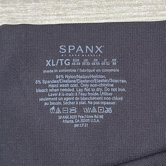 Spanx Look At Me Now Leggings Very Black Ankle Length Size XL REVOLVE FL3515 - Picture 4 of 14